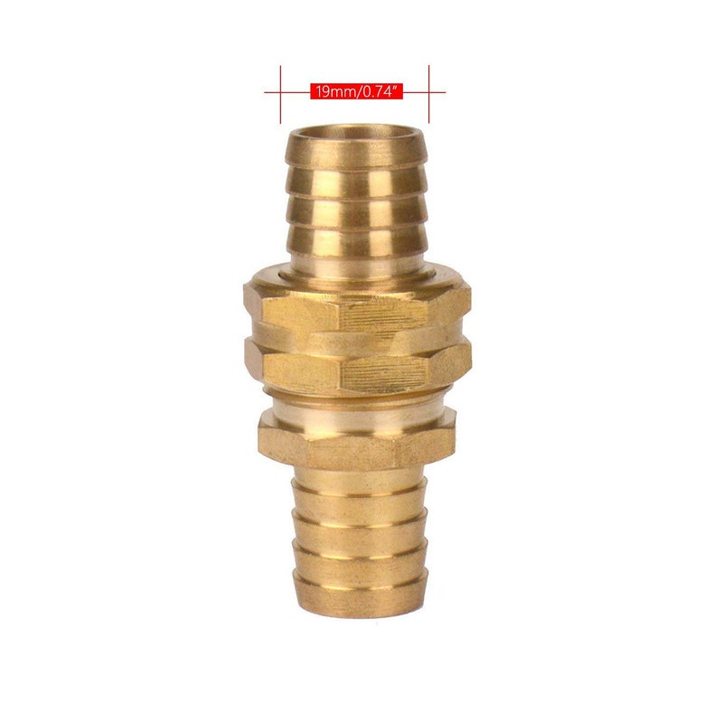 cozyou Brass 3/4" Garden Hose Repair Mender Male Female Connector with Stainless Clamp 3 Sets - Image 2